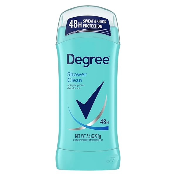 DEGREE ORIGINAL ANTIPERSPIRANT DEODORANT SHOWER CLEAN 48-HOUR SWEAT & ODOR PROTECTION ANTIPERSPIRANT FOR WOMEN 2.6 OZ