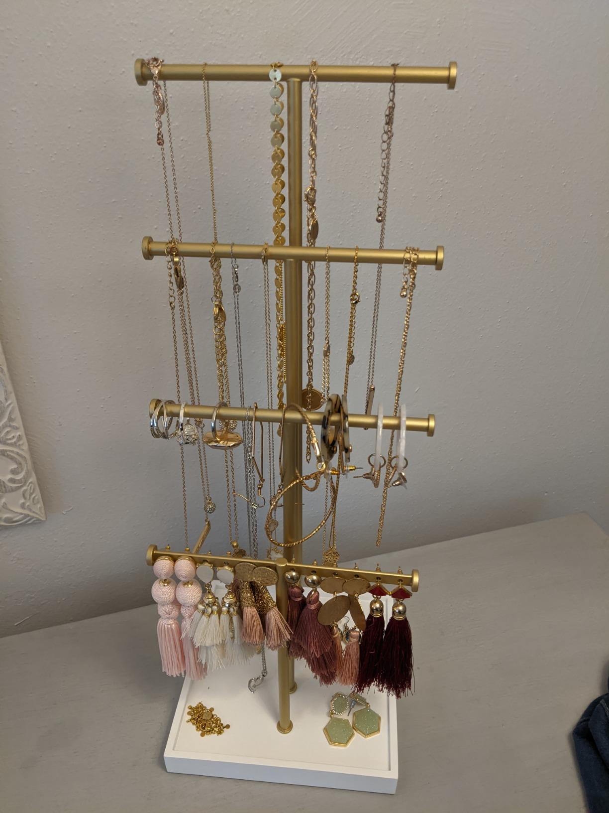 5/mo Finance Amazon Basics FourTier Jewelry Tree Stand Walnut