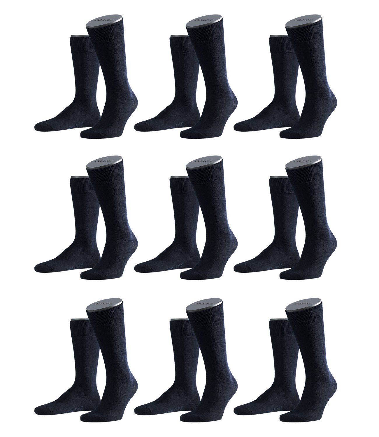 Falke Men's Family Socks 14645 9 Piece Pack - Dark Navy (6370), 39/42