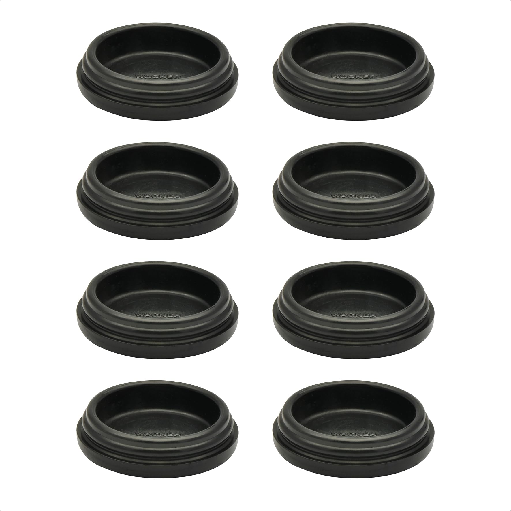 QuickClick WAGNER Plastic glides furniture glides chair glides replacement I 8pcs. set glides exchangeable - plastic BLACK - diameter Ø 25 mm - for base Ø 25 mm - Made in Germany - 15822200