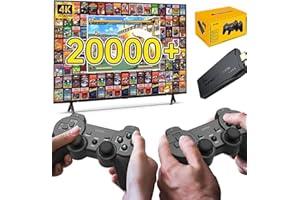AOTKK Retro Game Console,Retro Game Stick with 20,000+ Games,4k Hdmi Output Game Stick,TV-Connectable Game Stick,Plug and Retro Play Video Games for Tv,Wireless Game Stick（64GB）