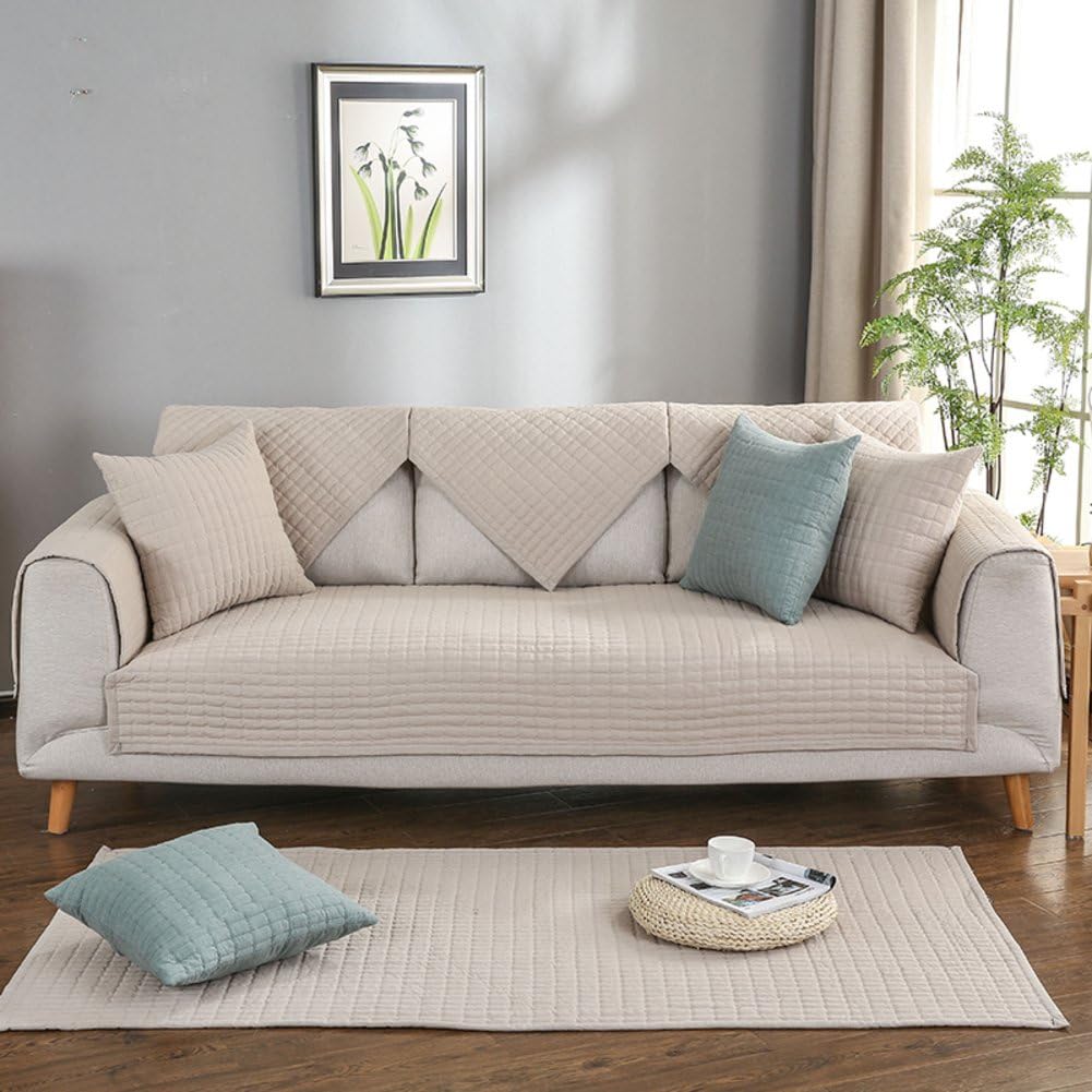 Anti-slip Sofa throw slipcover All season Sofa furniture protector for pets dog Sectional sofa slipcovers u shape Sofa throw cover pad-1 piece-A L35xW28inch(90x70cm)