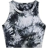 SweatyRocks Women's Casual Sleeveless Round Neck Workout Crop Tank Top Shirts