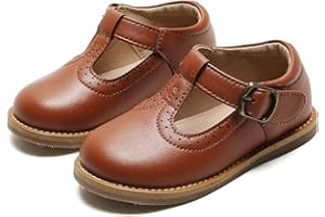 ESTINE Toddler Kids Bow School Uniform Oxford-Little Girls Flower Dress Party Shoes