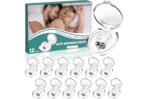Anti Snoring Device 12 Packs Upgraded Silicone Nose Clip Anti Snoring with Adjustable Magnet Anti Snoring Auxiliary Device Su