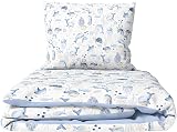 Baby Comfort 2-Piece Toddler Duvet & Pillow Set Ocean 120x90 cm 100% Cotton