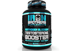 IRON BROTHERS SUPPLEMENTS Iron Brothers Estrogen Balance & Testosterone Support for Men – Indole-3-Carbinol (I3C), Tribulus & Grape Seed Extract – Hormone Regulation, Lean Muscle Hardness & PCT Support – 60 Vegan Capsules