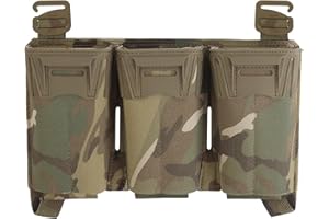 Tactical Multi-Caliber Triple Mag Pouch 2Nd Layer Admin Extended Bag gor Plate Carrier Front Placard MOLLE Airsoft Gear