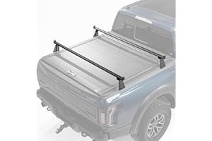 KOKSHELY Adjustable 71.3”Truck Bed Rack Cross Bars（2-Pack）For Full-Size Trucks With Soft Roll-Up, Hard Rolling,Tri-Fold, Retract Hard Tonneau Covers|Aluminum Cross Bars|Compatible With Kayak Racks, Bike Racks