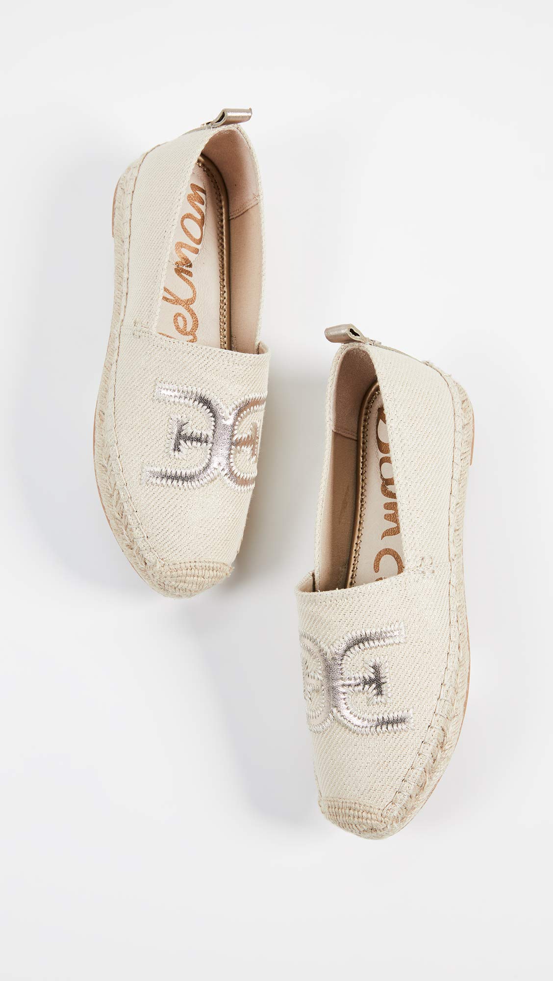 Sam Edelman Women's Khloe Espadrilles, Natural, Graphic, Off White, Metallic, 8 Medium US - Image 6