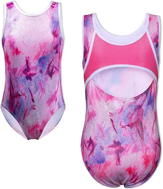 Mädchen Gymnastik Leotard Mit Strass - Kurzärmliger Bodysuit Für Ballett & Tanz
