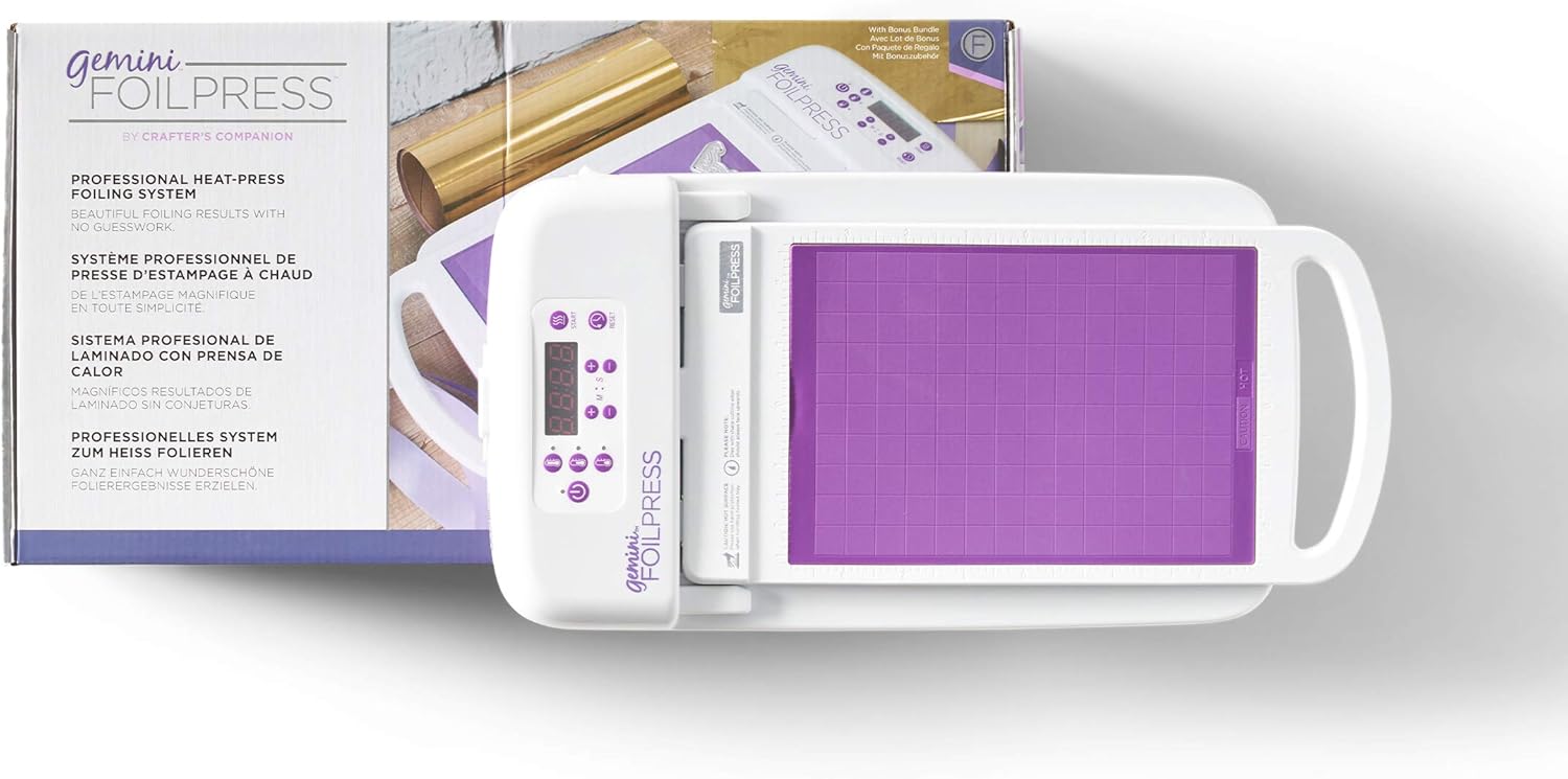 Gemini Hot Foiling Crafting Projects, with a Platform of 7" x 5"Features an AutoShut Off for