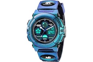 SYOKZEY Easter Basket Stuffers Kids Watch, 50 M Waterproof LED Digital Sport Watch Teen Boys Girls Outdoor Watches - Analog and Digital Multifunction Watches with Alarm and Calendar Stocking Stuffers