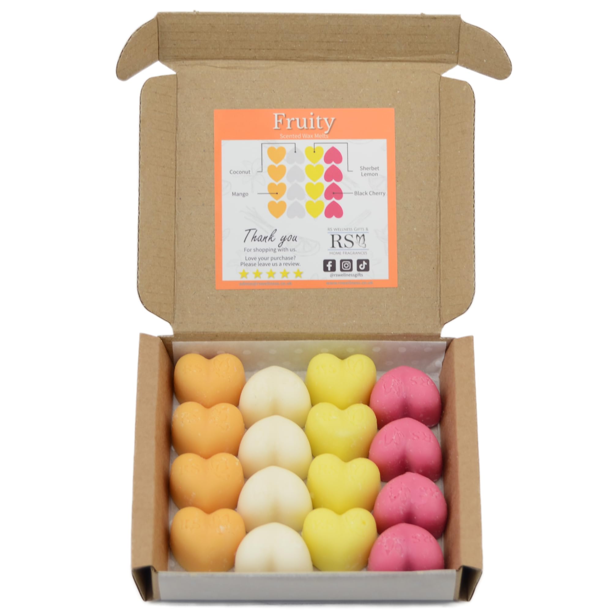 RS Wellness Fruity Mixed Highly Scented Wax Melts - 16 Wax Melts Gift Set - Handmade Home Fragrance - Vegan & Pet Friendly - Luxury Candle Alternative - Highly Scented Candle Gifts For Women — image 1