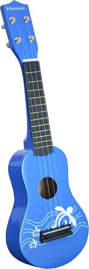 blue toy guitar