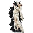 Ebros Wedding Bride and Death Angel Grim Reaper Skeleton The Kiss Figurine 14.25" Tall Love Never Dies Day of The Dead DOD Skulls Ossuary Macabre Graveyard Spooky Halloween Red Roses Decor Statue