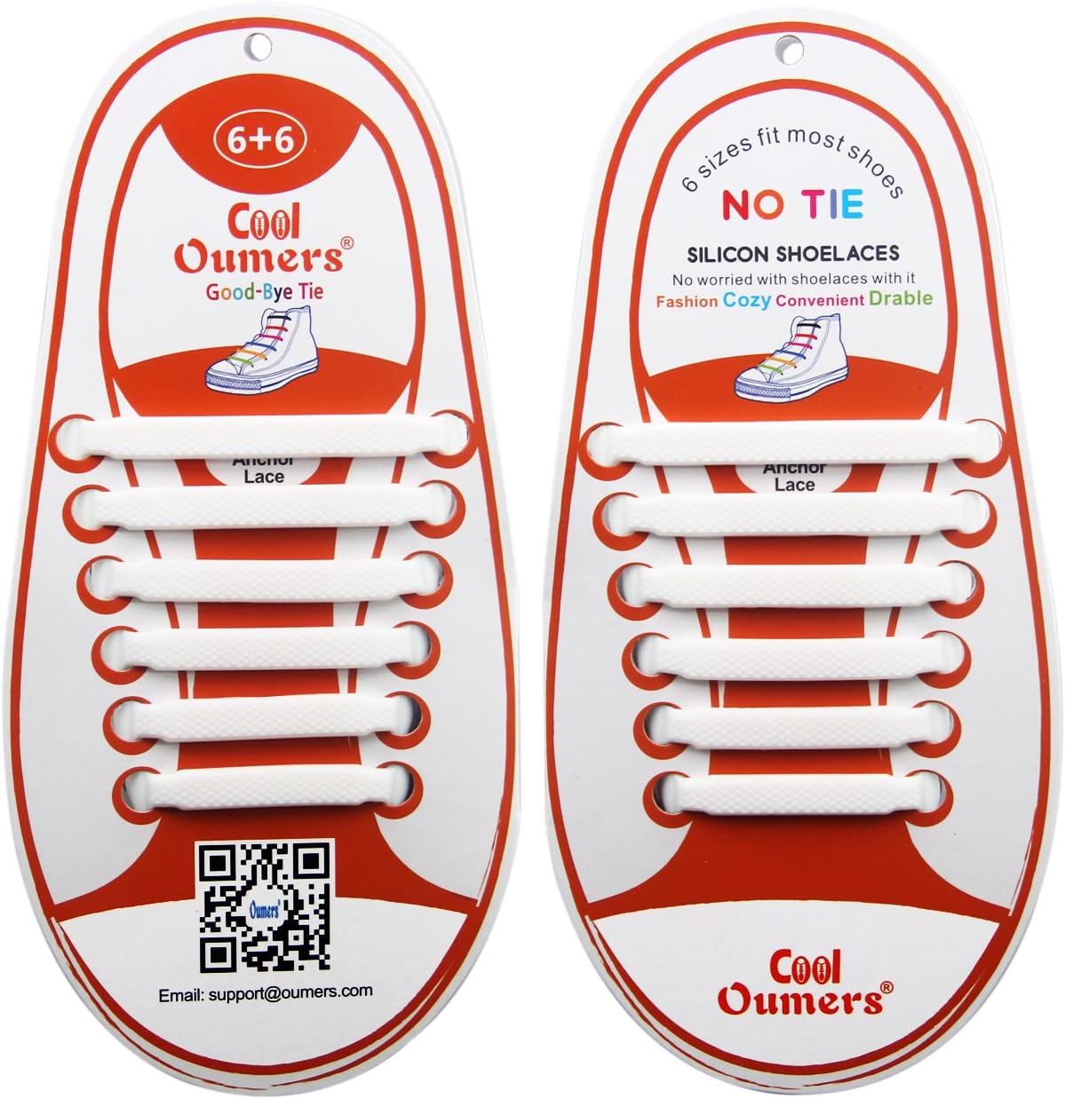 Oumers 4 Pairs No Tie Shoelaces for Kids, Lazy Tieless Silicone Shoelaces Rubber Sneaker Shoelaces, Great: Clothing