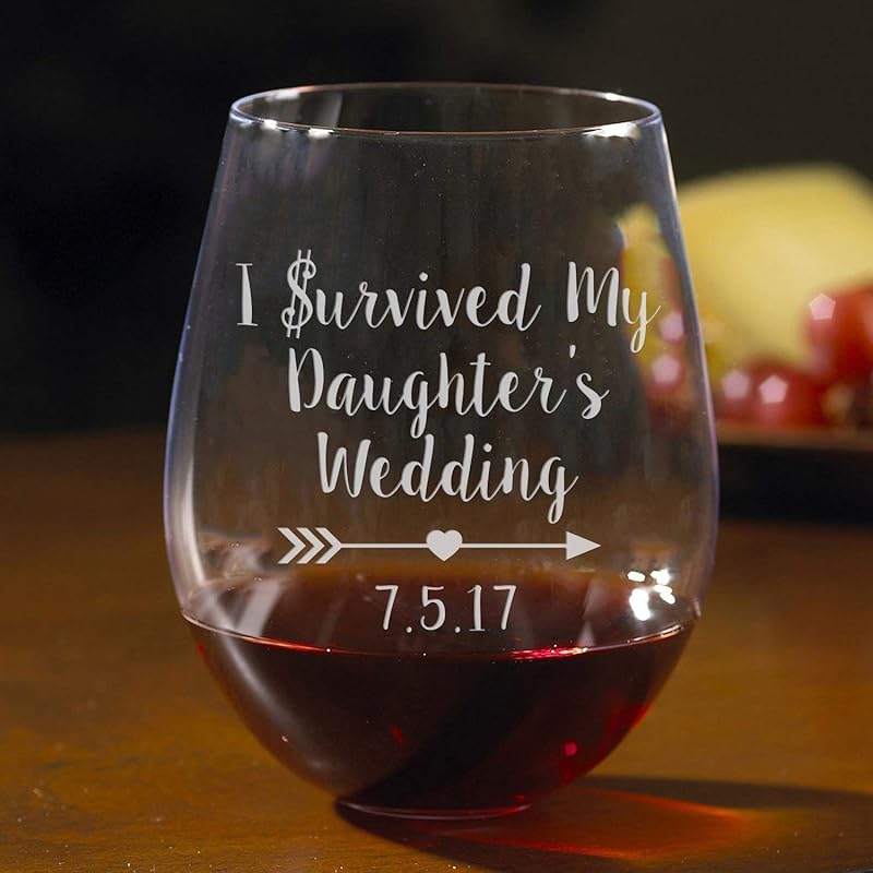 i survived my daughter's wedding wine glass