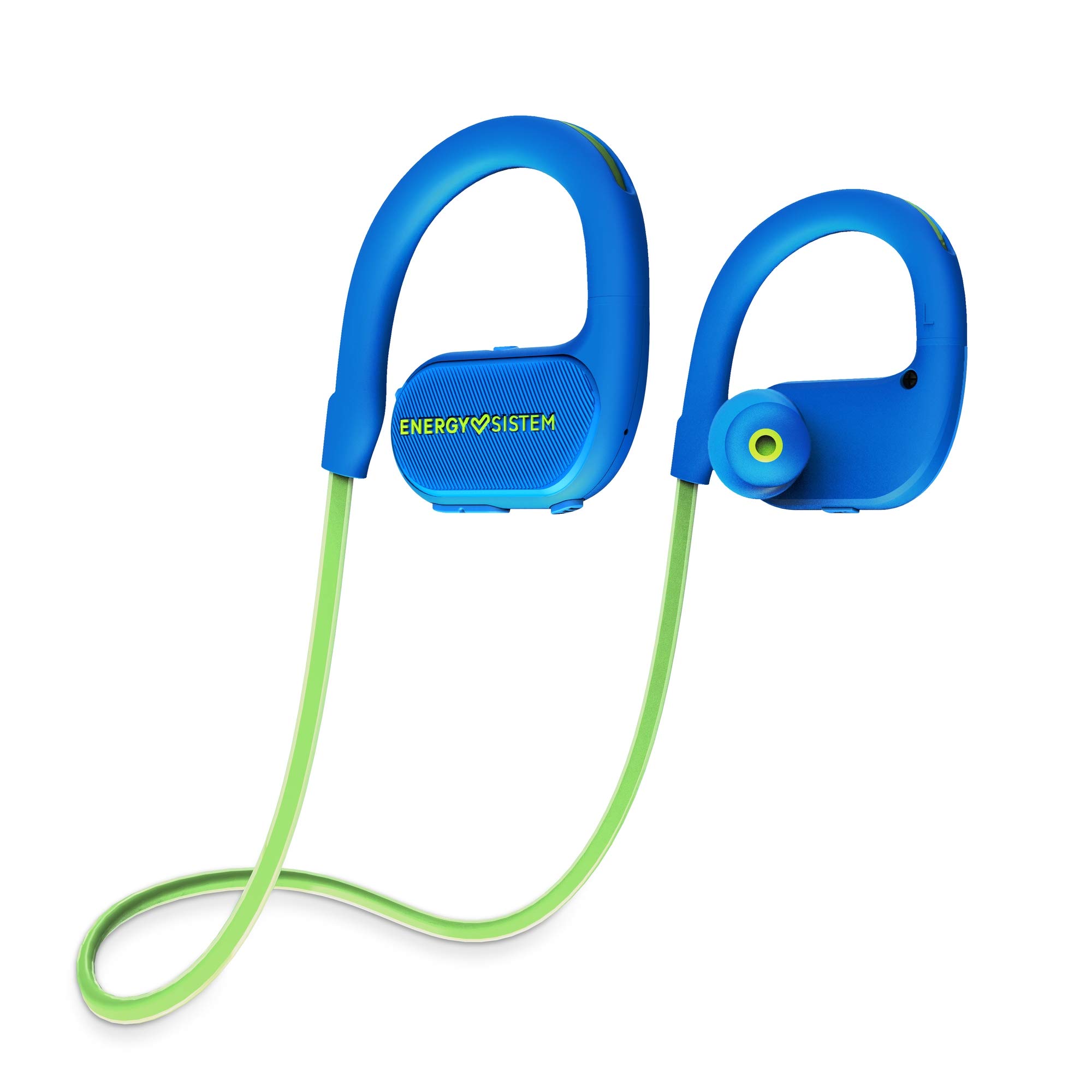 Earphones BT Running 2 Neon Green (Neon LED, IPX4, Secure-Fit, Extended Battery)