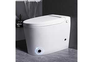 LONDON SUNSHINE Non-Electric Smart Bidet Toilet - Foot Pedal Flush & Feminine/Posterior Wash Combo | One-piece Toilet with Angle Valve & Flange Kit