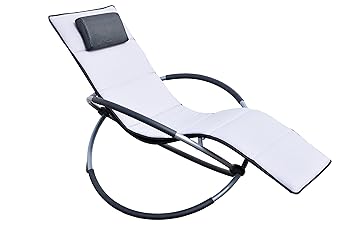 Leco 39388114 Schaukelstuhlkissen Promo, Grau, 173 x 55 x 1 cm