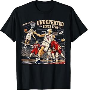 George Washington Play Basketball USA Undefeated Since 1776 T-Shirt