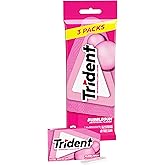 Trident Bubblegum Sugar-Free Gum, 3 Packs of 14 Pieces (42 Total Pieces) | Chewing Gum with Xylitol, Perfect for Long Lasting Fresh Breath at School, Work &amp; Travel