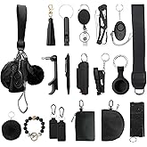 Araafur Wristlet Keychain Set with RFID Wallet Card Holder and Bottle Opener, Car Keychain Accessories for Women