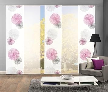 Home Fashion Set-Angebot Schiebegardinen Rawlins (SCOPPIO), Set-Größen, inkl. hochwertigem Zubehör (5, Flieder, 95999)