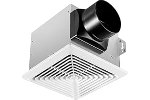 VENTECHLATION Bathroom Exhaust Fan 80 CFM 1.5 Sone, 4-Inch Duct, Quiet Energy Star Certified Ventilation Fan, Easy to Install, No Attic Access Needed, Ceiling Mounted, Classic White Grille