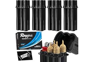 ROYGRA (4 Pack) King Size Pre-roll Cone Holder Case, 4-Hole Cigarette Case, Cigarette Holder, Smoking Accessories for Cones Rolling Paper, Preroll Cones Storage Container, Doob Tube, Pre Roll Tubes - Black