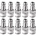 Prevost ERP 076251 (10 Pack) 1/4” Thread Male NPT 3/8” Body Size High Flow Safety Air Plug