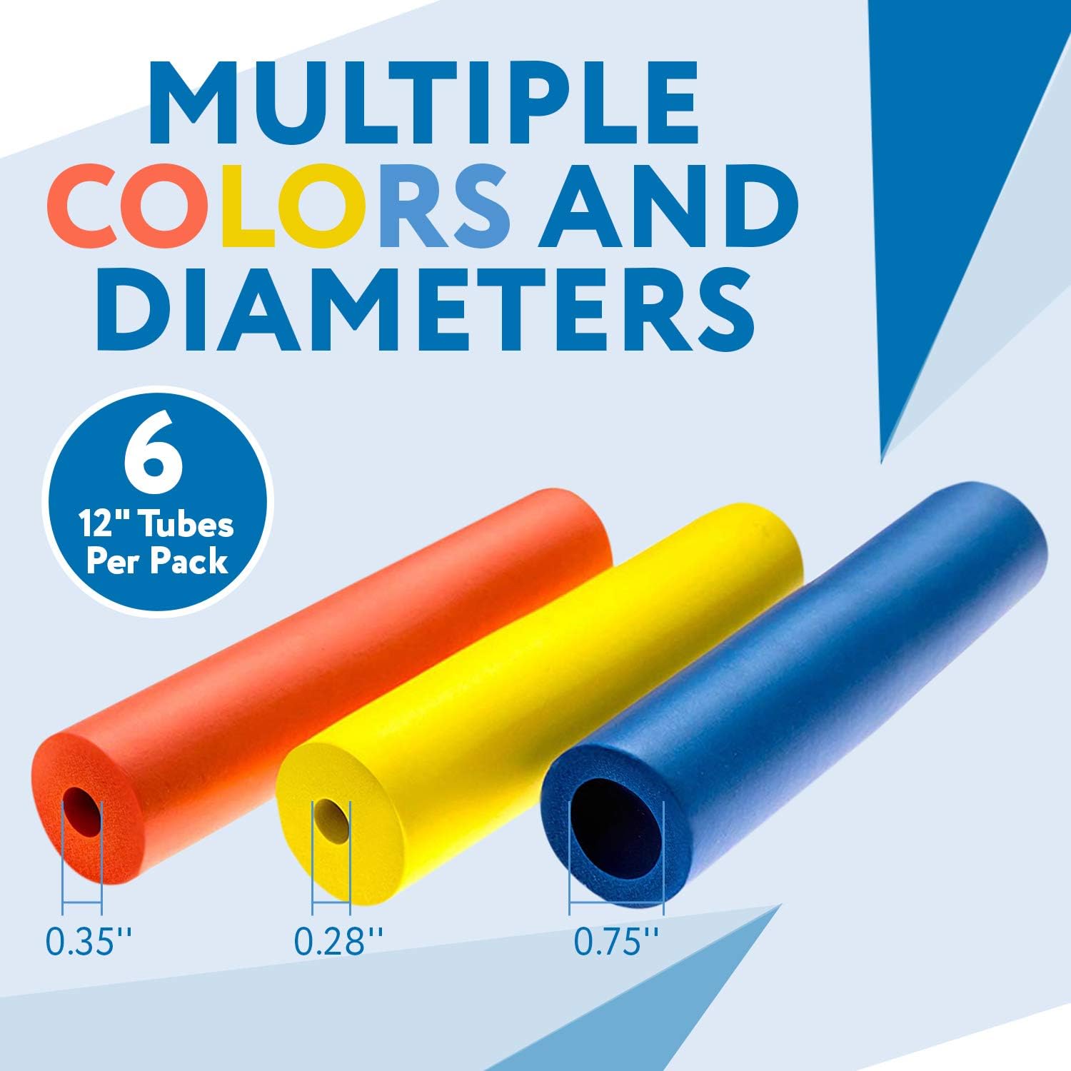 6-Pack of Foam Grip Tubing/Foam Tubing - Pefect for Utensils, Tools and More - BPA/Phthalate/Latex-Free: Health & Personal Care
