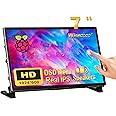 wisecoco 7 inch LCD Touch Screen for Raspberry Pi Portable Monitor IPS 1024 * 600 No-Cable-Needed Dual-Speaker with OSD HDMI Touchscreen Display for RPi 5 4 3 2 Zero B B+ Windows Drive-Free