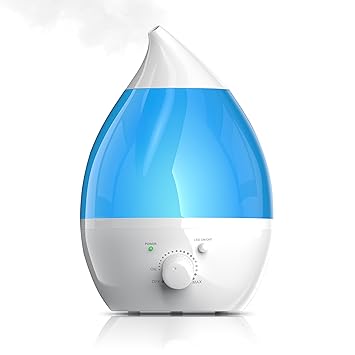 Arendo - Luftbefeuchter LED Ultraschall inkl. Wasserfilter | Raumbefeuchter | Diffusor Humidifier | 7 facher LED Farbwechsel 