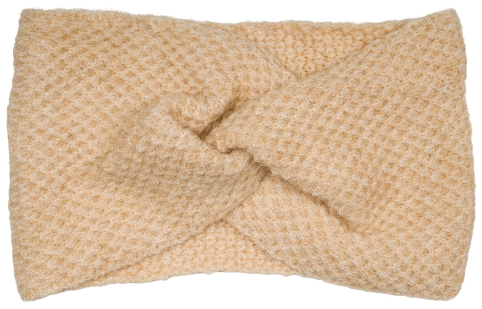 styleBREAKER Ladies Knitted Headband with Waffle Pattern and Twist Knot, Warm Winter Hairband, Headband 04026060, Colour:Beige