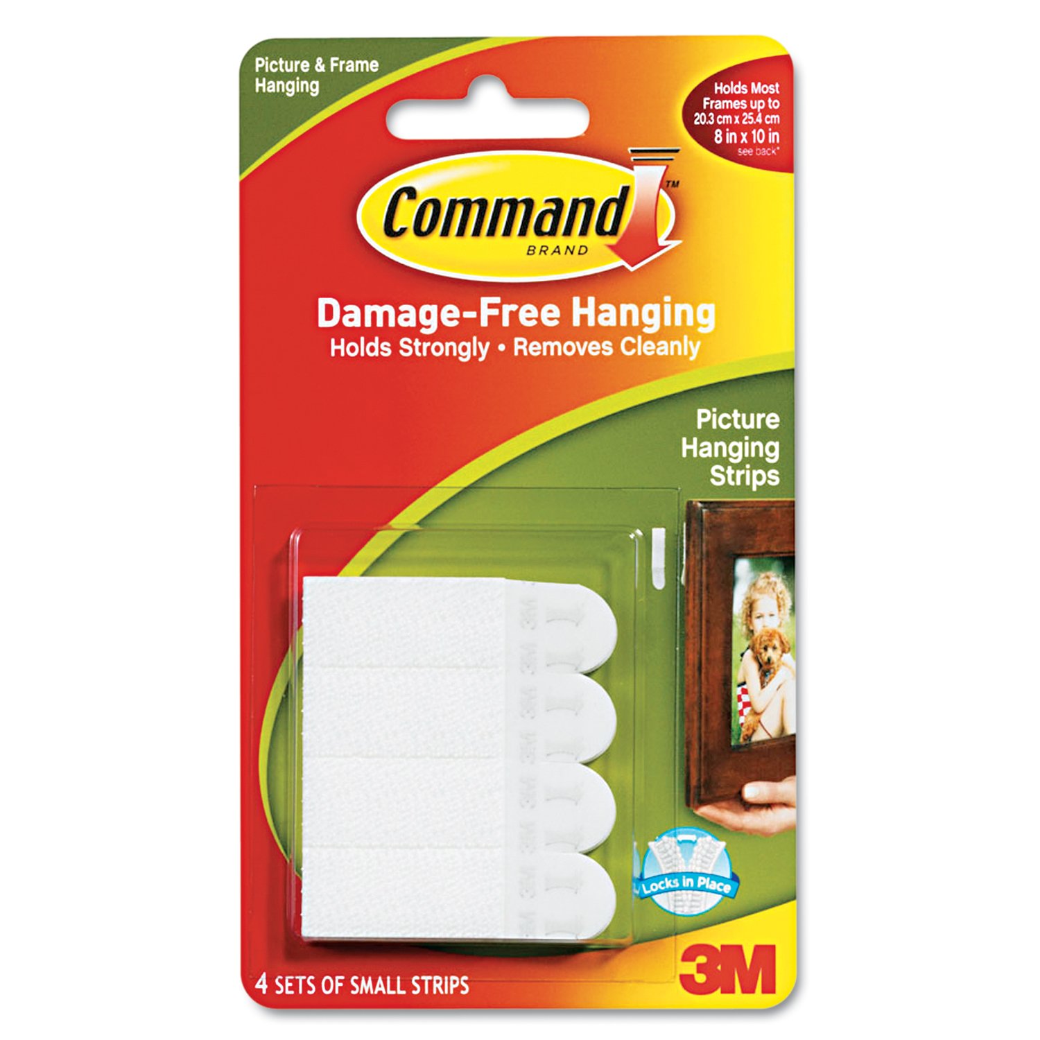 Command 17202ES Picture Hanging Removable Interlocking Fasteners, 5/8" x 2-1/8" (Set of 4)
