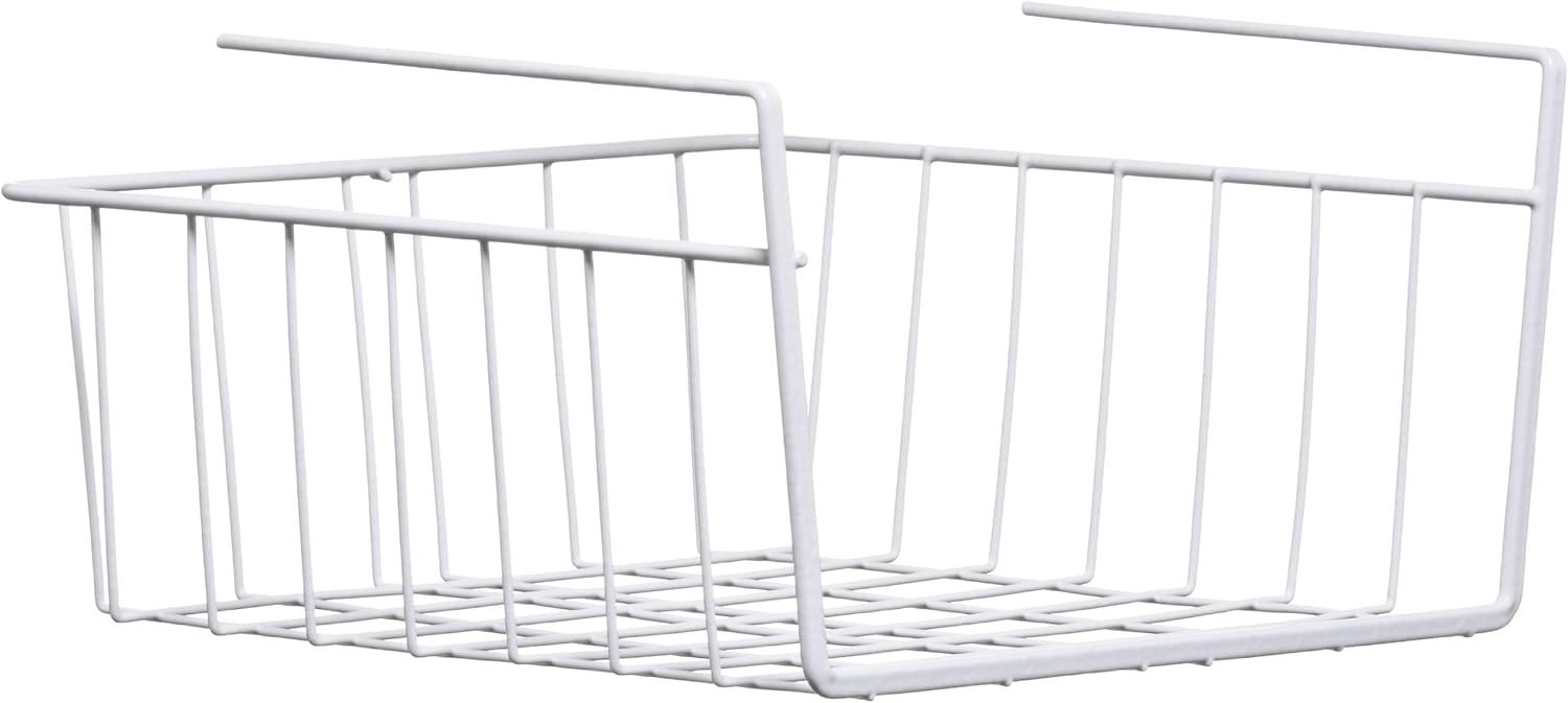 Premier Housewares Under Shelf Storage Basket White Amazon.co.uk