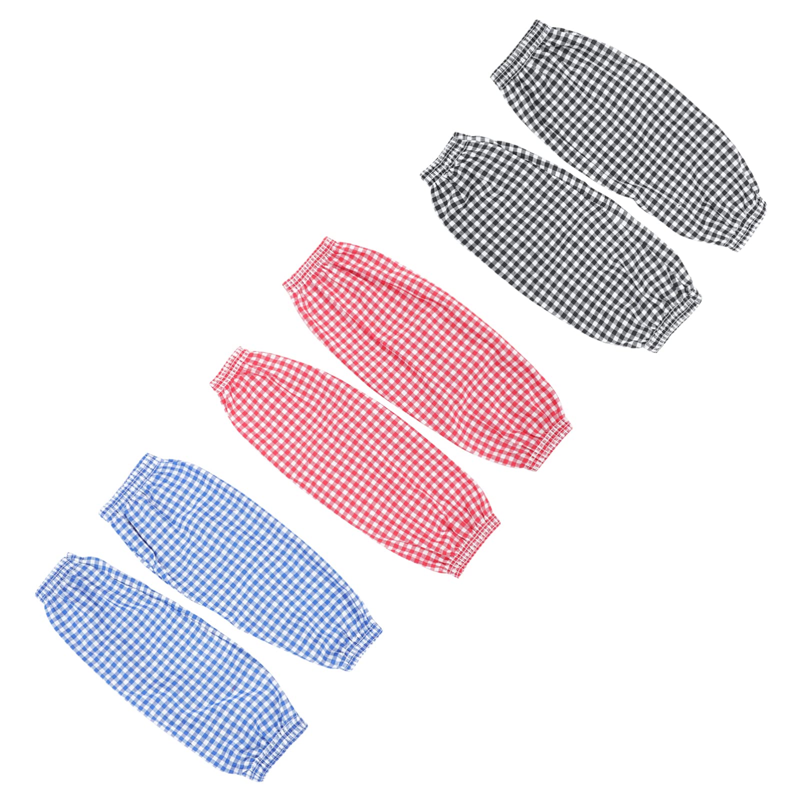 Amosfun Waterproof Sleeve Oversleeves Household Arm Cover Sleeves: 3 Pairs Plaid Kitchen Hotel Cleaning Sleeves for Dish Washing Supplies 41. 5x7cm Household Sleeves Covers