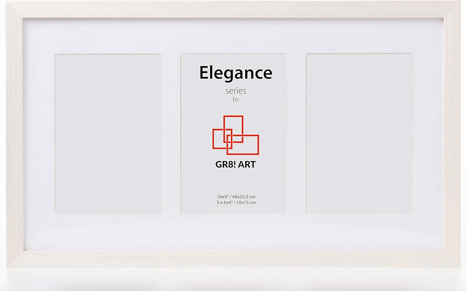 GR8! Art Elegance 16x9 Photo Frame with 3 Aperture Mount for 6x4