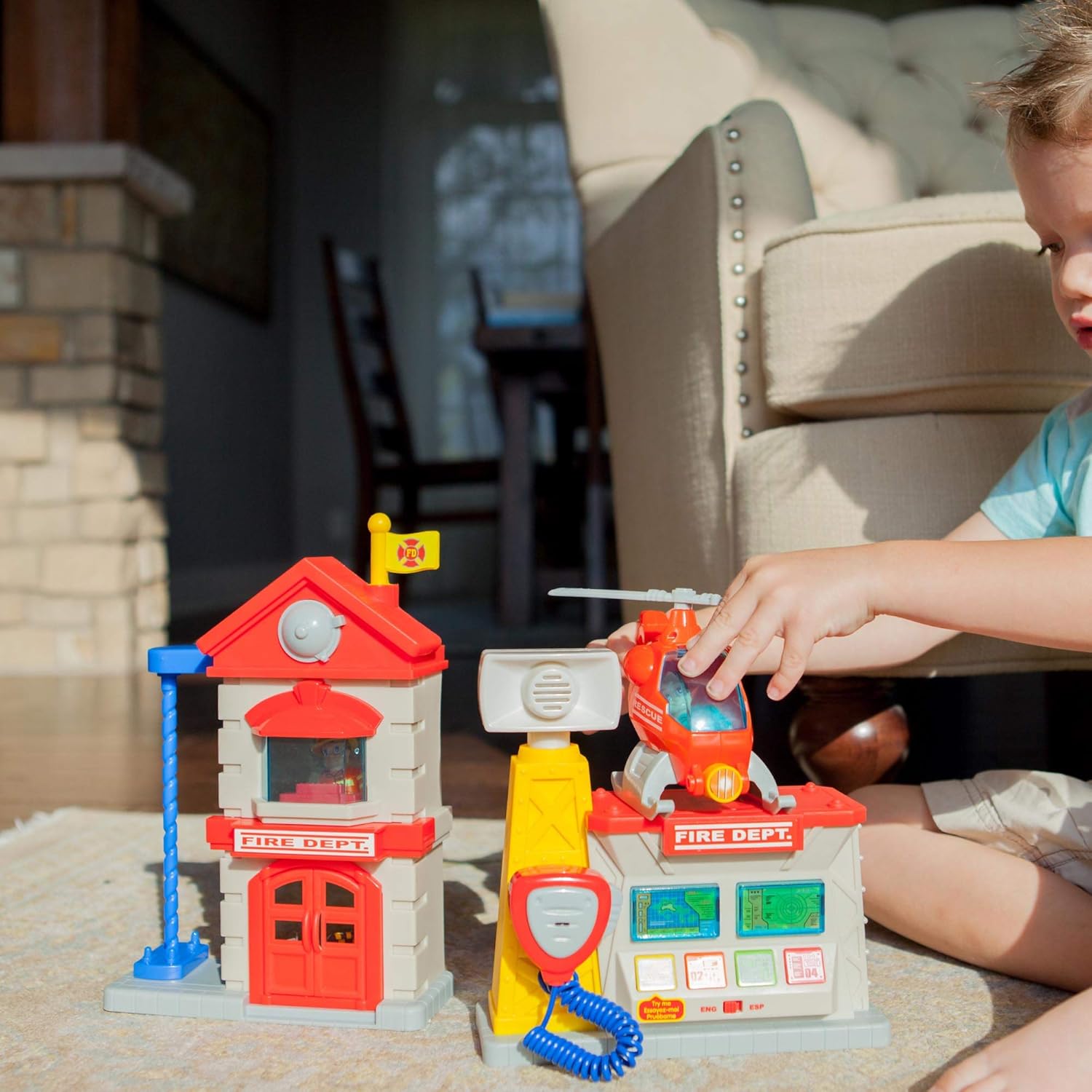 fat brain toys fire station playset