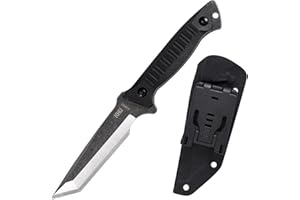 KHU Fixed Blade Knife Camping Knife Survival 420HC Steel Nylon Plastic Handle, Outdoor Camping Accessories Camping Gear With 