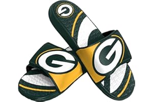 FOCO mens NFL Team Logo Athletic Sport Shower Flip Flop Sandals Gel Slides