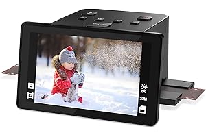 DigitConvert Film Scanner, Slide & Negative Scanner with 5" LCD Screen, Converts Color & B&W Negatives & Slides 35mm, 135/110