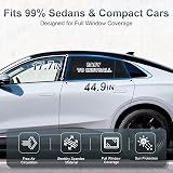 PEYOU Car Window Shades 2 Pack 44.9x17.7 in Universal Fit Rear Windows view 5