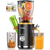 Juicer Machines, Cold Press Juicer with 5.8" Wide Feed Chute, 300W Slow Masticating Juicer for Whole Fruits &amp; Vegetables, High Juice Yield, Easy to Clean, BPA Free Juice Extractor Machine