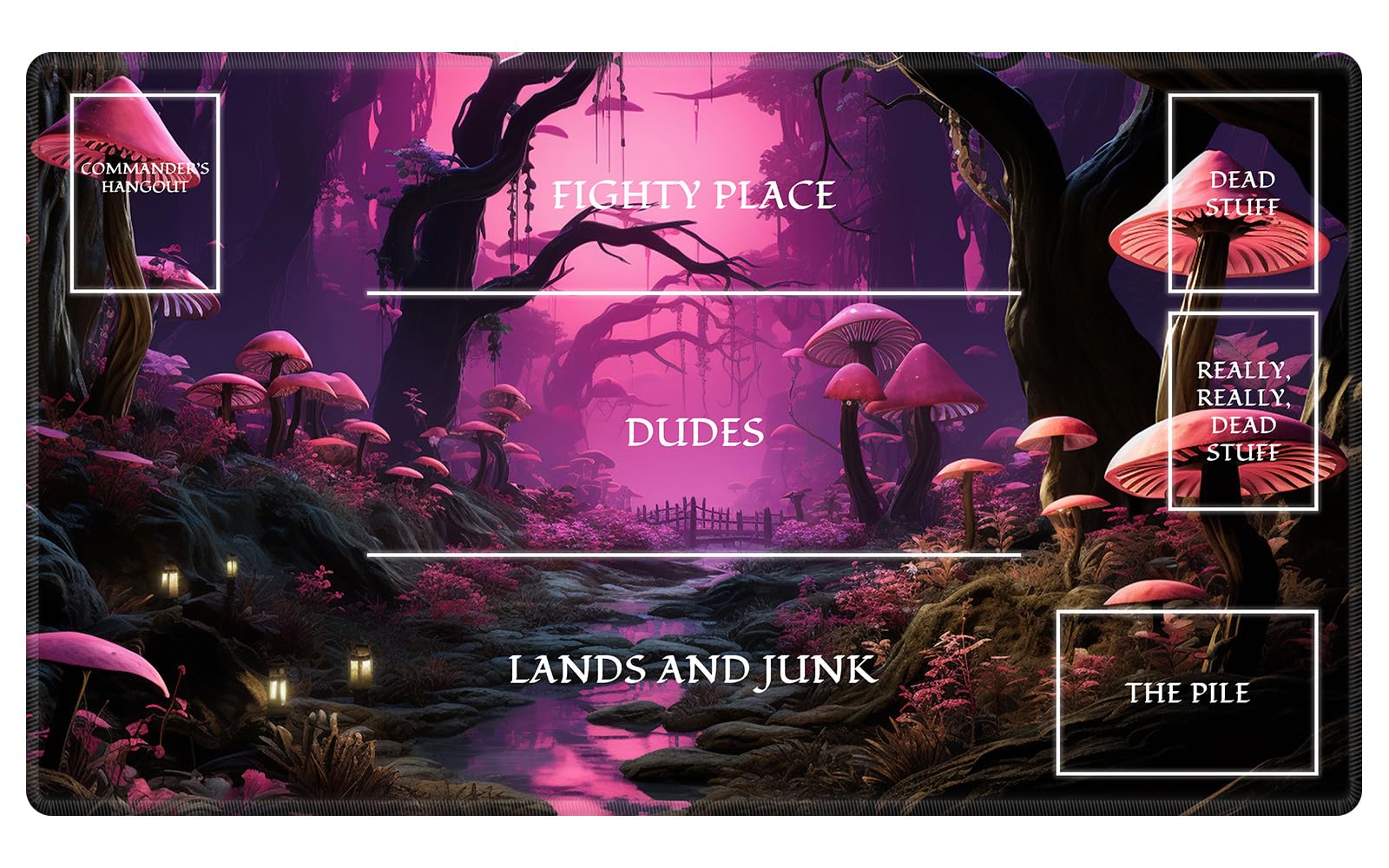 EDGFRTOIO Playmat with Zones for MTG Card Game