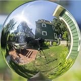 HomDSim 7pcs Gazing Globe Mirror Ball Set, Stainless Steel Garden Decor view 2