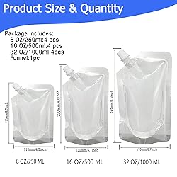 12Pcs Drinks Flasks Juice Flasks Plastic