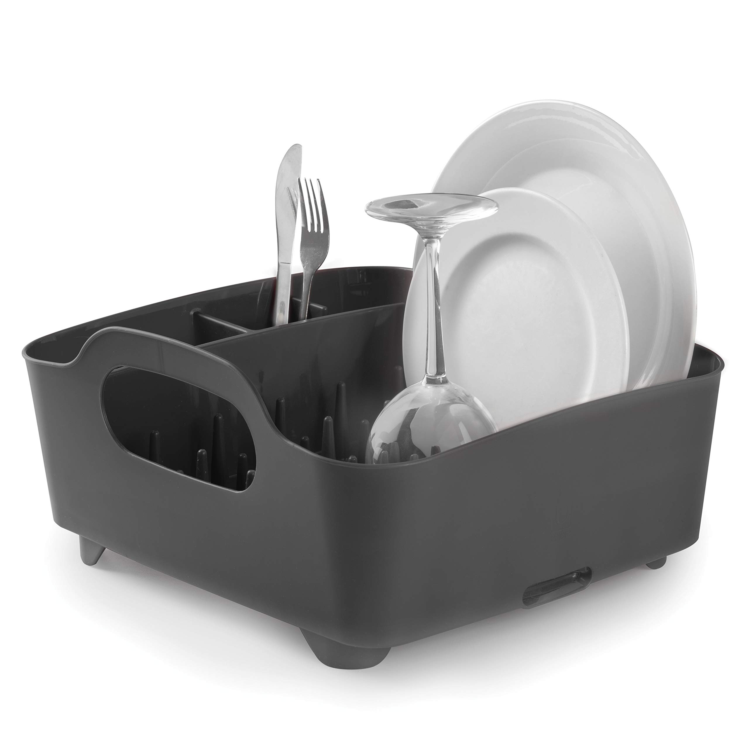 Umbra Tub Dish Drying Rack, Smoke